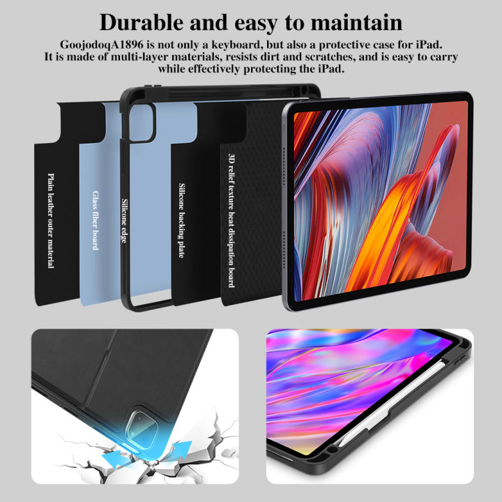 GOOJODOQ%20RGB%20Magic%20Keyboard%20or%20iPad%20Magic%20Keyboard%20With%20Removable%20Case%20for%20iPad%20Pro%2011%20Air%205%20Air%204%2010.9%20iPad%207%208%209th%20Gen%2010.2%20Case%20Detachable%20Backlit%20Keyboard%20360%C2%B0%20Rotation%20-%20Image%206