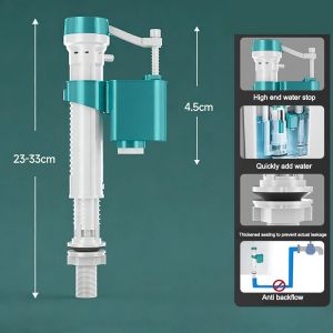 SIXIS Adjustable Toilet Cistern Fill Valve Replacement Silent Water Tank Inlet Valve Universal Dual Flush Entry Inlet Flush Valve Toilet Accessories
