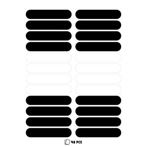 Black & White Mini Custom Name Labels – Weather-Resistant Stickers for Kids
