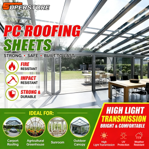 F-NIAO PC ROOFING SHEETS Plastic Roofing STRONG SAFE BUILTTO LAST sunshade rainp roof shield