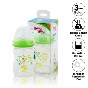 YOUNG YOUNG Botol Susu Wide Neck 180 ml Wide Neck Feeding Bottle Usia 3 Bulan Keatas BPA Free 820