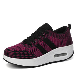 [Free Shipping] 2026 New Style Hollow Mesh Breathable Sports And Casual Shoes Korean-Style Platform Rocking Shoes WomenS Shoes Air Cushion Shoes For Women