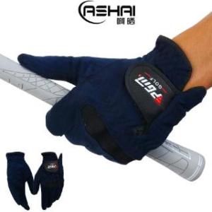 ASHAI 1pcs Golf Gloves Golf Mens Right Left Hand Sports Sweat Absorbent Microfiber Cloth Soft Breathable Abrasion Gloves