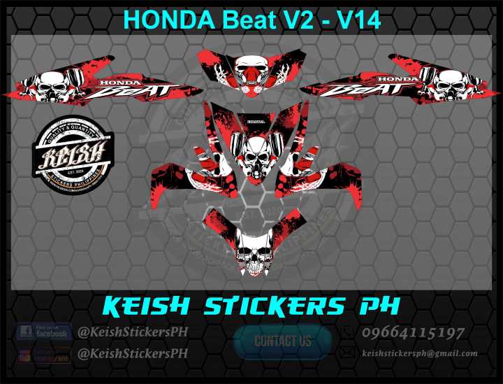 HONDA BEAT 115 DECAL KIT V14 | Lazada PH