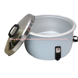 Krischef 21L Rice Cooker Comercial Putih Stainless Steel Body Alat Pemasak Penanak Nasi Ukuran Besar Jumbo Untuk Restoran Cafe Ricecooker Krisbow Kris Chef 21 Litter White