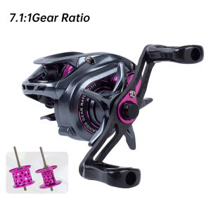 Kingdom Micro Monster 8+1BBS Super Light Baitcasting Reel Brake System 135g 7.1:1 8.1:1 High Speed Ball Bearings Double Spools Fishing Reel