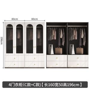 Closet One Door To The Top Home Bedroom French Cream Wind Storage Cabinet White Storage Assembly Large Closet