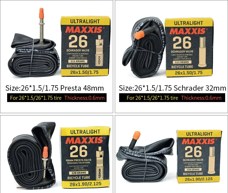 READY STOCK] Maxxis Bicycle MTB Road Bike Inner Tube Welterweight 27.5 1.90 2.125 Av Valve Maxxis Tube 27.5 I.729105241