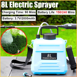 COD KIRIM CEPAT TaffHOME Semprotan Gendong Elektrik Otomatis Pertanian Tanaman Cas 8 Liter 2000mAh