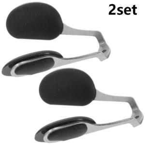 2pcs Nose Pad Bracket Al-Mg Alloy Nose Pad Frame Embedded Eyeglass Nose Pad Screw-Mounted Bracket