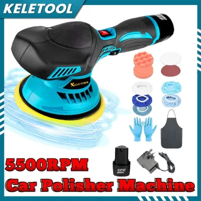 Cordless Car Polisher Lithium Battery Handheld for Auto Detailing Waxing Professional Buffing Polishing Tool Kit 打蜡机