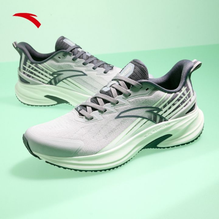 ANTA Men Agazelle Running Shoes 1124B5585-7- Black/Silver Us