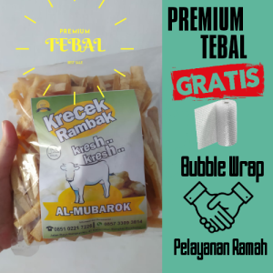Dorokdok Mentah Tebal / Krecek Rambak Kulit Sapi / Krupuk Rambak Kulit Sapi 500 gr - Langsung Siap Goreng, Rasa Gurih dan Nikmat (Khas Kauman Bangsal Mojokerto Jawa Timur)