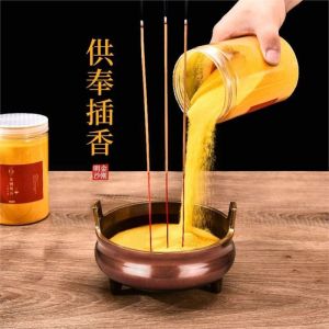 Incense Sand Home Incense Burner Golden Jade Sand Incense Burner Ash Incense Sand Diamond Sand Offering Buddha Filling Incense Insert Incense Golden Sand