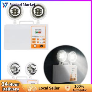 LED Emergency Light with Dual Adjustable Heads for Wall Mounting in Offices and Commercial Facilities