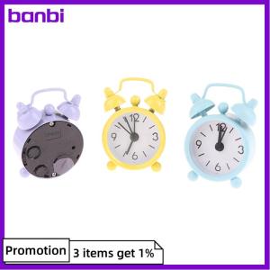 banbi นาฬิกาปลุกทรงกลมควอทซ์สุดสร้างสรรค์1ชิ้น นาฬิกาปลุกขนาดเล็กโลหะขนาดเล็ก4ซม. นาฬิกาปลุกตั้งโต๊ะแบบพกพาสำหรับตกแต่งบ้าน