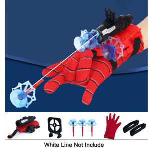Spider Launcher Toy Superhero Launcher Spider Web Shooter Dart Blaster Launcher Toy Spray Wrist Childrens Bracelet Sticky Wall Soft Bullet Hero Glove Kids Cosplay Boys Spinning Sucker
