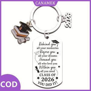 CANAMEK✨ 2026 tốt nghiệp Quà Tặng thép không gỉ móc khóa cá nhân trường tốt nghiệp Keyring cho sinh viên độc đáo lớp lưu niệm