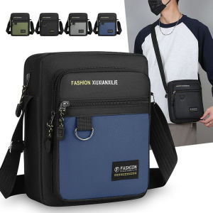 Mens Casual Sling Bag Classic Fashion Shoulder Bag Waterproof Crossbody Oxford Messenger Bag Nylon