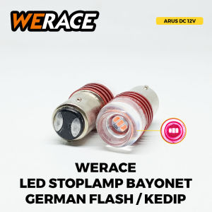 WERACE Lampu LED Stop Lampu Belakang Bayonet German Flash Kedip Harga Per Biji