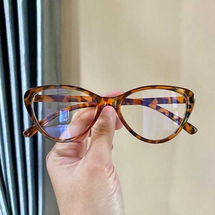 COD Kacamata Cat Eye leopard Korean Kacamata Anti Radiasi Frame