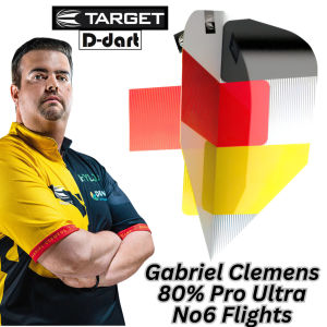 TARGET DARTS FLIGHT- Gabriel Clemens 80% Pro Ultra No.6 (Shape) Dart Flights (3Pcs/Pack)