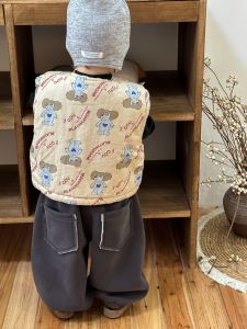 Baby Vest Jacket 2025 Autumn and winter childrens clothing Korean-style childrens wear boys fleece-lined sweatpants set