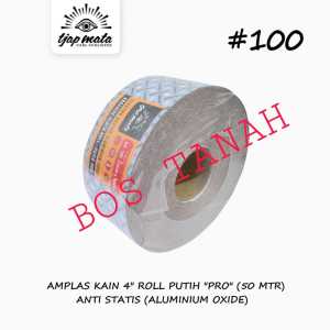 Tjap Mata Amplas kain roll 10cm x 50mtr Putih Anti Status Coated 4"