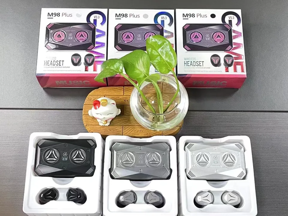 M98 plus TWS หูฟังไร้สาย บลูทูธ ควบคุมแบบสัมผัส ลดเสียงรบกวน