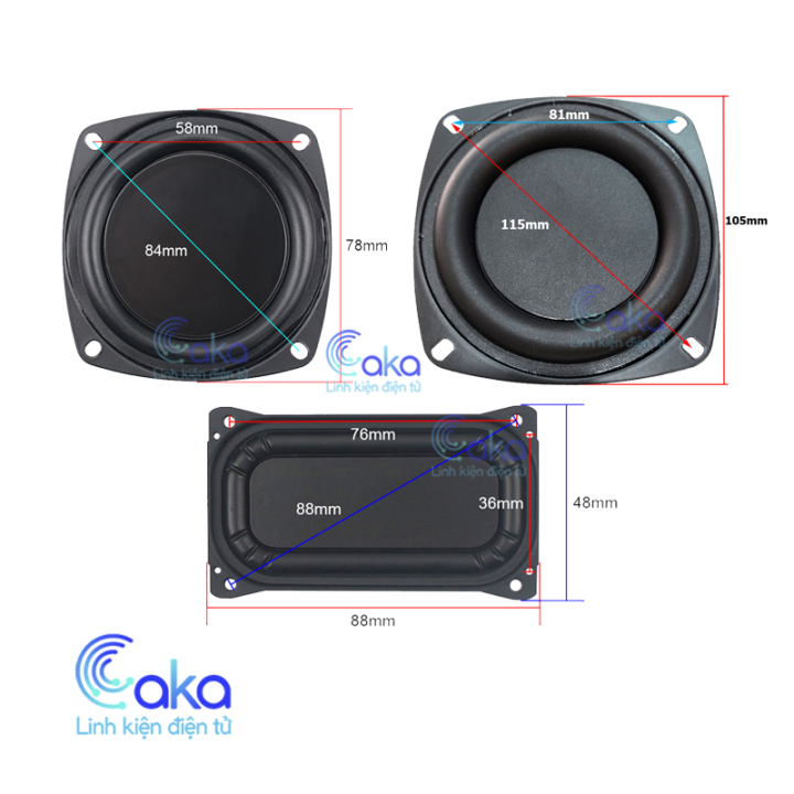 Màng loa cộng hưởng, màng loa bass thụ động có vành bắt vít chất lượng ...