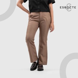 ESROCTE Livia Pants | Celana Cutbray Semi-Wool dengan Karet Belakang High-Waist Wanita – S-XXL