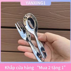 [COD] YANXING1 Thép Không Gỉ Vòng Muỗng Net Màu Đỏ Vàng Bữa Ăn Tối Dài Xử Lý Khuấy Món Tráng Miệng Thìa Cho Nhà Bếp Phụ Kiện Tiện Ích