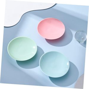 HEALLILY 3Pcs Silicone Suction Pads for Toddlers and Elderly Double-Sided Plate Suckers Assorted Colors 3.74X3.74X1.18In