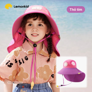 Mũ chống nắng cho bé Hàn Quốc Lemonkid vành rộng UPF 2000+ họa tiết 3D đáng yêu hàng chính hãng