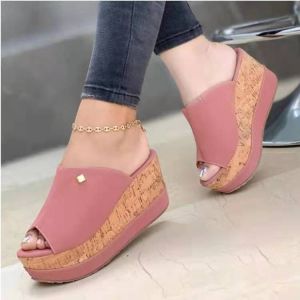 [Free Shipping] New WomenS Wedge-Heeled Platform-Soled Slippers