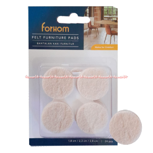 Forhom Felt Furniture Pads 24pcs Bantalan Kaki Furniture Kursi Meja Warna Broken White Dilengkapi Perekat