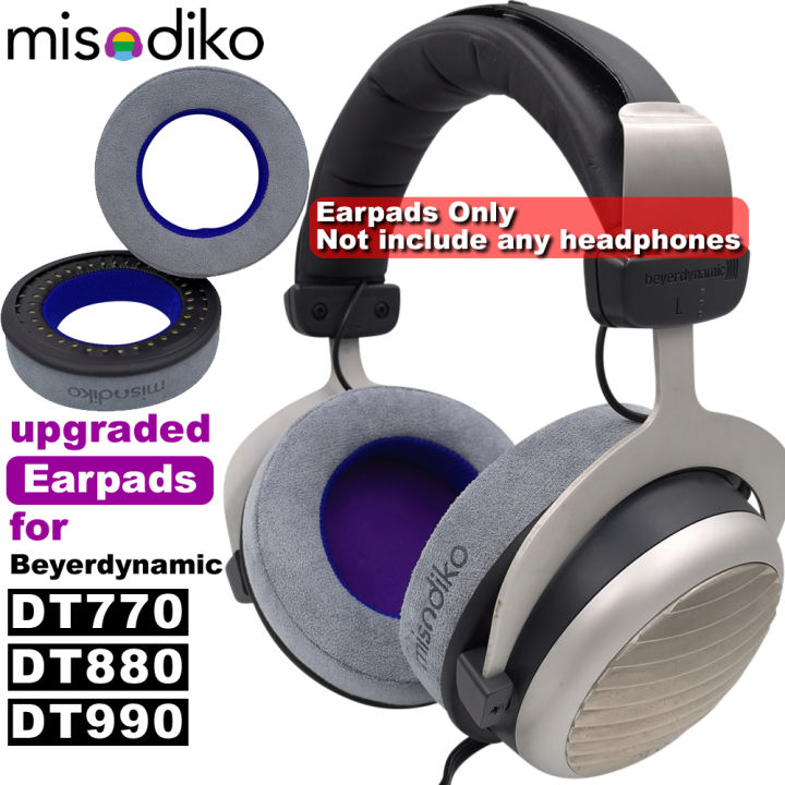 Ersatz-Ohrpolster Für Beyerdynamic Kopfhörer – Leder Mit Memory-Schaum, Schwarz, 1 Paar