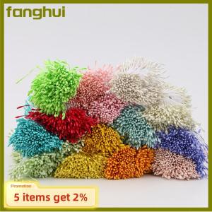 fanghui 400Pcs Mini Flower Stamen Artificial Pistil Double Heads DIY Floral Craft For Wedding Decor Needlework Scrapbooking