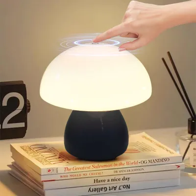 Mushroom Led Table Lamp Charging Touch Desk Coffee Bar Hotel Bedroom Decoration Nordic Creative Atmosphere Small Table Light ☀0318x