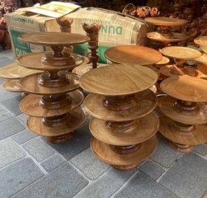 Mâm bồng thờ-Đĩa hoa quả thờ gỗ gõ cao cấp