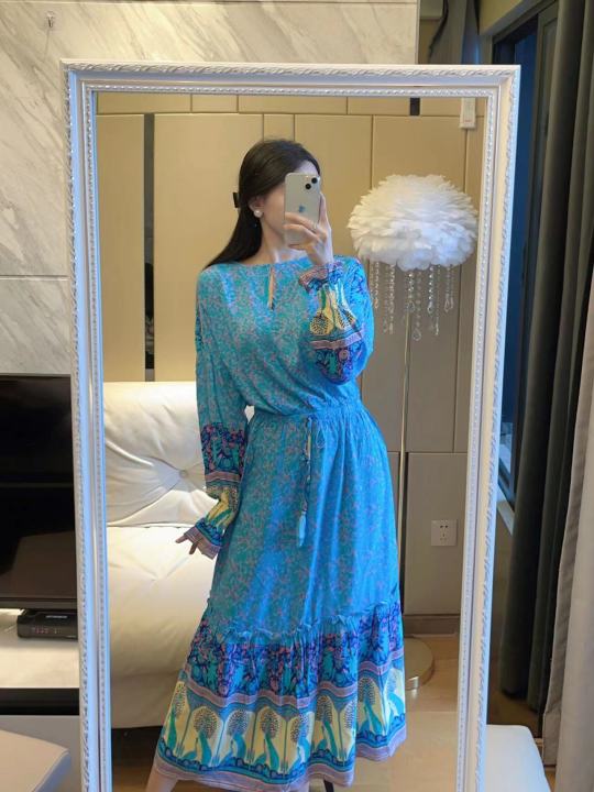 sachin and babi light blue dress Peacock Print Plus Size Casual One-Shoulder Dress with Ruffled Hem for  Women Summer from Dhgate Basic & Casual Dresses main image 1
