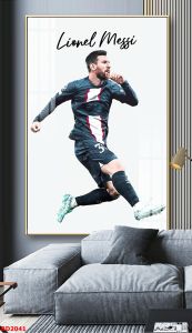 Tranh Bóng Đá Messi chất liệu Gỗ MDF Tráng Gương có Bọc Viền Cao cấp