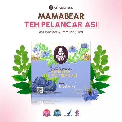 MamaBear Teh Pelancar ASI Isi 20 Sachet - ASI Booster Pelancar Peningkat Produksi ASI Halal BPOM