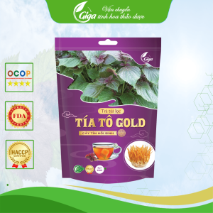 Trà túi lọc tía tô Gold Gigaherbs hỗ trợ điều trị gút làm đẹp da - túi 250g (60 gói)