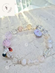 6mm温柔疗愈系手链｜樱花玛瑙・内心成长・自我疗愈20cm Soft Healing Crystal Bracelet – Cherry Blossom Agate · Inner Growth & Emotional Healing