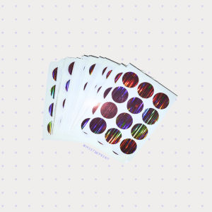 CVV Sticker Purple Holo Dots Anti Theft Cover for ATM Debit or Credit Cards