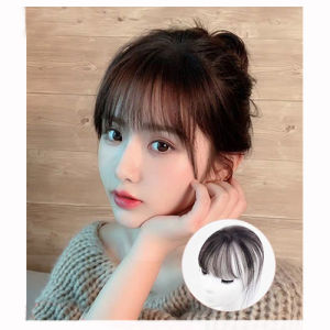 Reissue Air bangs fake bangs wig women dark brown hair extensions