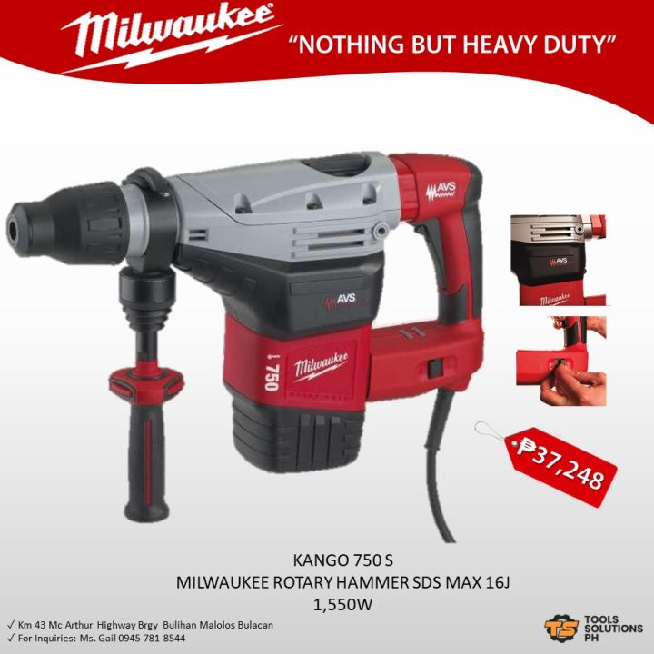 MILWAUKEE ROTARY HAMMER SDS MAX 16J 1550W KANGO 750 S 1550W Heavy