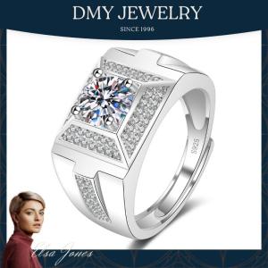 DMY Jewelry Silver 925 Original/ Cincin Lelaki Batu Original/Diamond Ring for Men/Cincin Perak 925 Lelaki Original