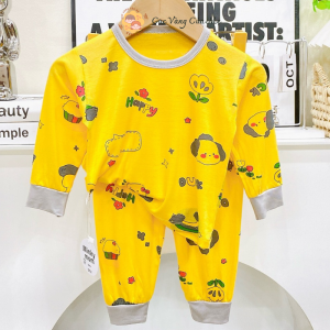 Bộ Dài Tay Cho Bé Bộ Thun Lạnh Tay Dài Cho Bé Trai Và Bé Gái Mặc Hè Từ 6kg Đến 16kg Có Túi - Cục Vàng Của Mẹ Shop [018]